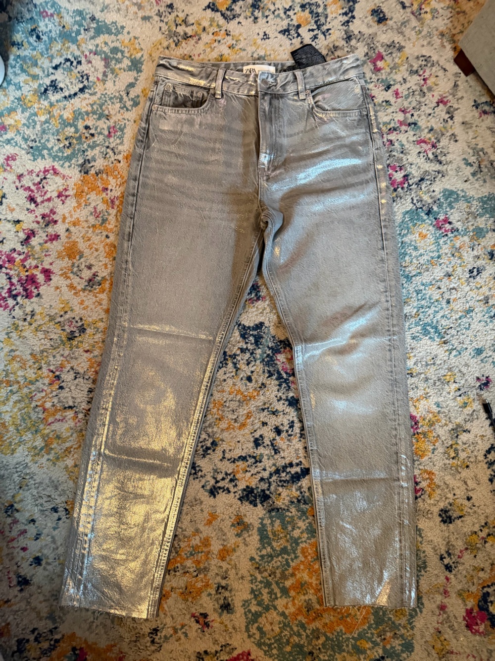 Metallic Silver Women’s  Jeans